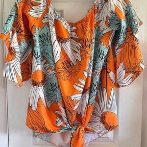 Floral Orange Women's Top